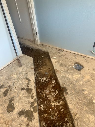 Trench during a plumbing repipe in San Angelo TX