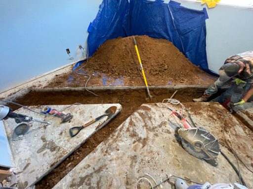 Trench during a repipe in San Angelo Tx.