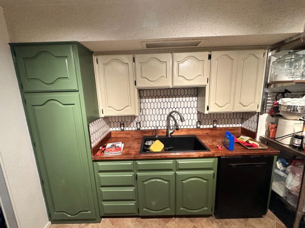 Custom Tile Backsplash and Kitchen Cabinet Revamp in Kitchen Remodel in San Angelo TX