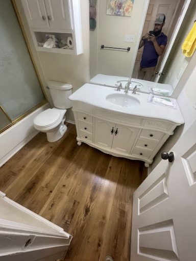 New Vanity installation as part of bathroom remodel in San Angelo TX. 